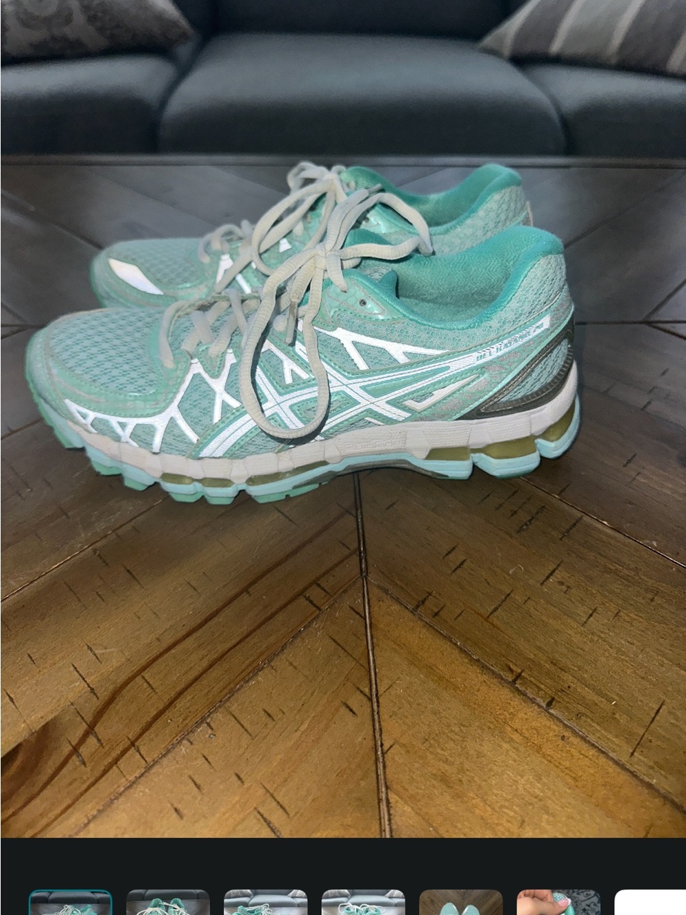 Asics Women's Mint Green Athletic Running Shoes